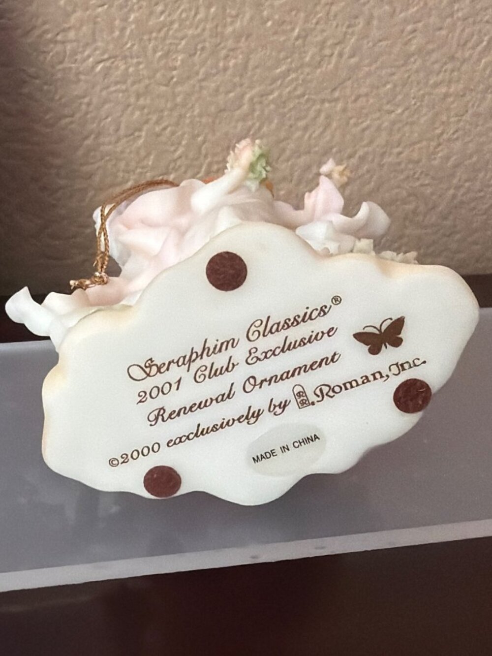 Seraphim Classics Claire & Iris Angel Ornaments Vintage Lot of 2 Roman Inc - Picture 3 of 9